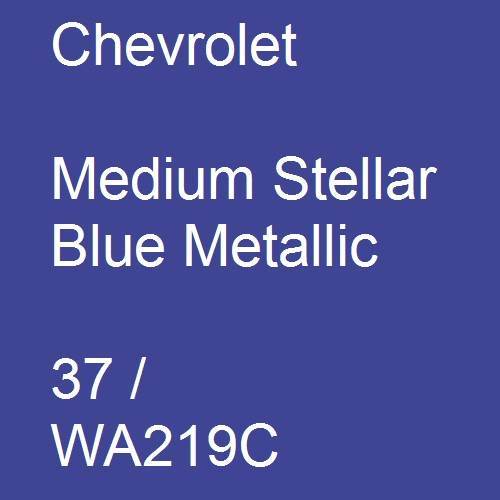 Chevrolet, Medium Stellar Blue Metallic, 37 / WA219C.